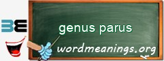WordMeaning blackboard for genus parus